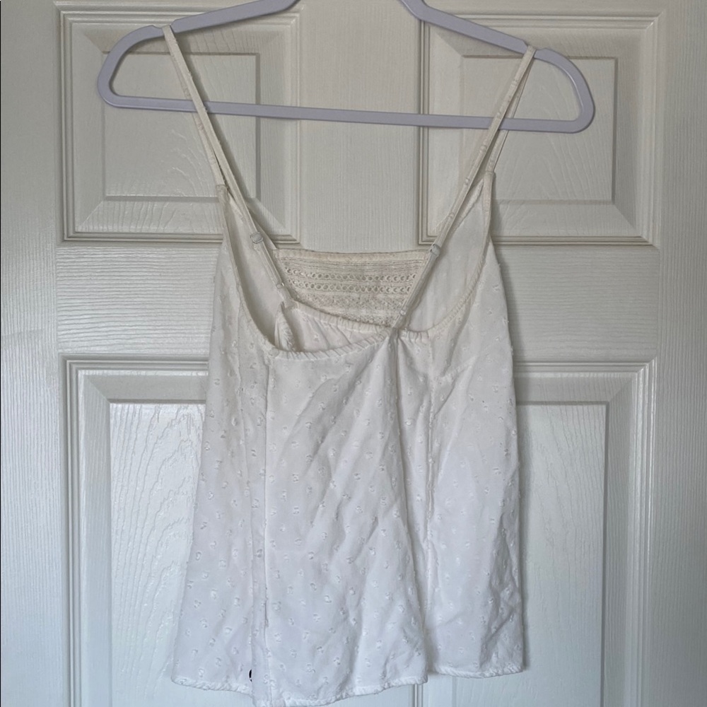 Roxy White Swiss Dot Tank Top - Picture 3 of 5